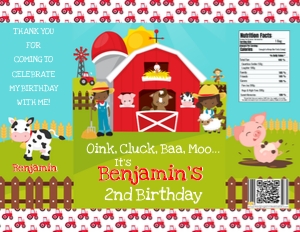 Barnyard Party-Chip Bag Label 02 design preview