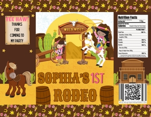 Western Cowgirl Chip Bag Label 01: Western Cowgirl Chip Bag Label 01