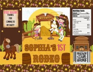 Western Cowgirl Chip Bag Label 02: Western Cowgirl Chip Bag Label 02