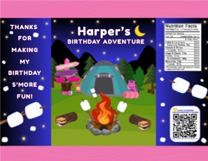 Pink Camping Chip Bag: Pink Camping Chip Bag