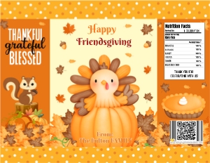 Friendsgiving treat bag design preview
