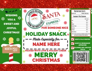 Santa Christmas Chip Bag 1 design preview