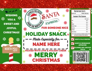 Santa Christmas Chip Bag 2 design preview