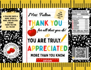 Teacher Appreciation  Chip Bag: Teacher Appreciation Chip Bag