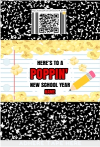 Back to School Popcorn Bag Wrapper 004 design preview