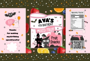 Spooky Party Fruit Snacks design preview