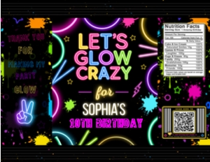 Neon Glow Party Chip Bag design preview