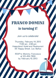 TVB174 Nautical Sailboat Birthday Invitation design preview