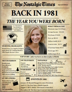Newspaper Poster 11x14 - Back in 1981 - The Nostalgic Times: Back in 1981 - The Nostalgic Times