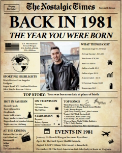 Newspaper Poster 16x20 - Back in 1981 - The Nostalgic Times: Back in 1981 - The Nostalgic Times