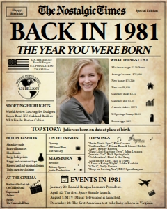 Newspaper Poster 8x10 - Back in 1981 - The Nostalgic Times: Back in 1981 - The Nostalgic Times