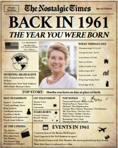 Newspaper Poster 16x20 - Back in 1961 - The Nostalgic Times: Back in 1961 - The Nostalgic Times