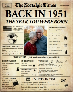 Newspaper Poster 16x20 - Back in 1951 - The Nostalgic Times: Back in 1951 - The Nostalgic Times