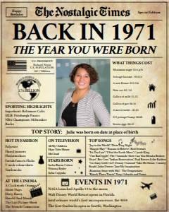 Newspaper Poster 16x20 - Back in 1971 - The Nostalgic Times: Back in 1971 - The Nostalgic Times