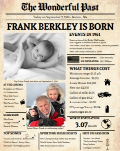 Newspaper Poster 16x20 - Back in 1961 - The Wonderful Past: Back in 1961 - The Wonderful Past