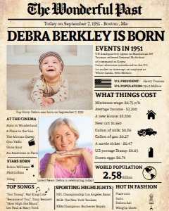 Newspaper Poster 8x10 - Back in 1951 - The Wonderful Past: Back in 1951 - The Wonderful Past