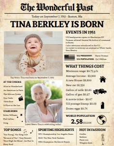 Newspaper Poster 11x14 - Back in 1951 - The Wonderful Past: Back in 1951 - The Wonderful Past