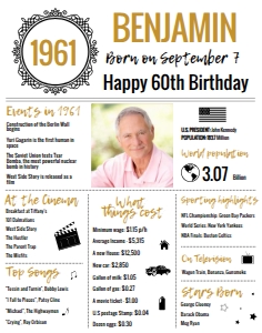 Golden & White 11x14 - Back in 1961: Back in 1961 - Classic