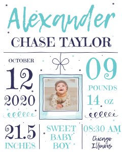 Birth Announcement Sign design preview