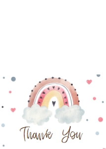 rainbow thank you card: 1028469053
