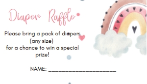 rainbow diaper raffle R003: 1028469053