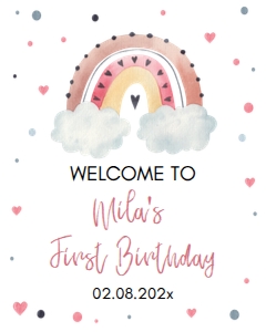 rainbow welcome sign R003: 1296569284