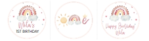 rainbow cupcake topper R003: 1023671714