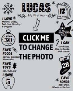 winter black photo milestone poster MI03: 1079231096