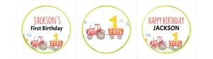red tractor cupcake topper T003: 1097888944