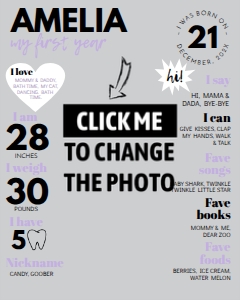black modern photo milestone poster 16x20 MI01: 1125038080