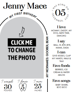 modern photo milestone sign 16x20 M004: 1189606265