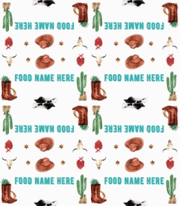 rodeo food name card R007: 1182434846