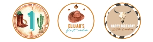 rodeo cupcake topper R007: 1181928814