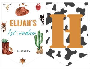 cowboy birthday banner R007: 1182434846