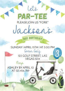 golf birthday invitation G001: 1207941451