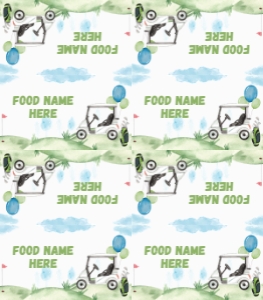 golf party G001 FOOD TENT CARD 3.5X2: 1289363104