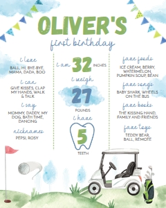golf party G001 milestone 16x20: 1214675313