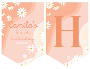 Daisy D003 birthday banner 11x8.5: 1212498490