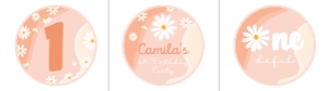 Daisy cupcake topper D003: 1212498490
