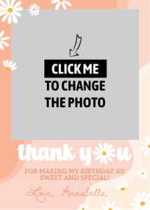 daisy photo thank you card D003: 1212498490