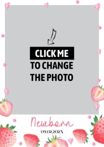 strawberry first birthday S008 photo banner: 1326819863