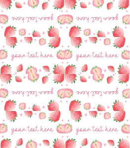 strawberry first birthday S008 food tent card: 1244086022