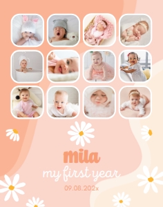 daisy groovy birthday photo collage 11x14: 1246950070