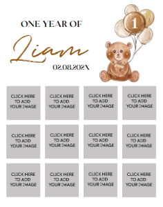 teddy bear photo collage 11x14 T004: 1327574859