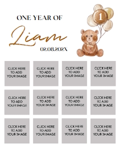 teddy bear photo collage 8x10 T004: 1327574859