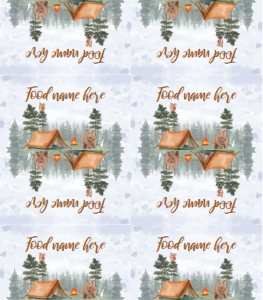 one camper food tent card C006: 4330414168