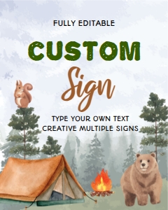 one camper custom sign C006: 4330414168