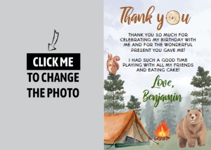 one camper thank you card C006: 1311028096