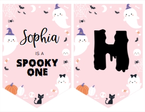spooky one birthday banner HA01: 1284811919