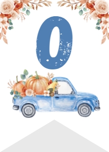 pumpkin truck highchair banner P004: 1275062506